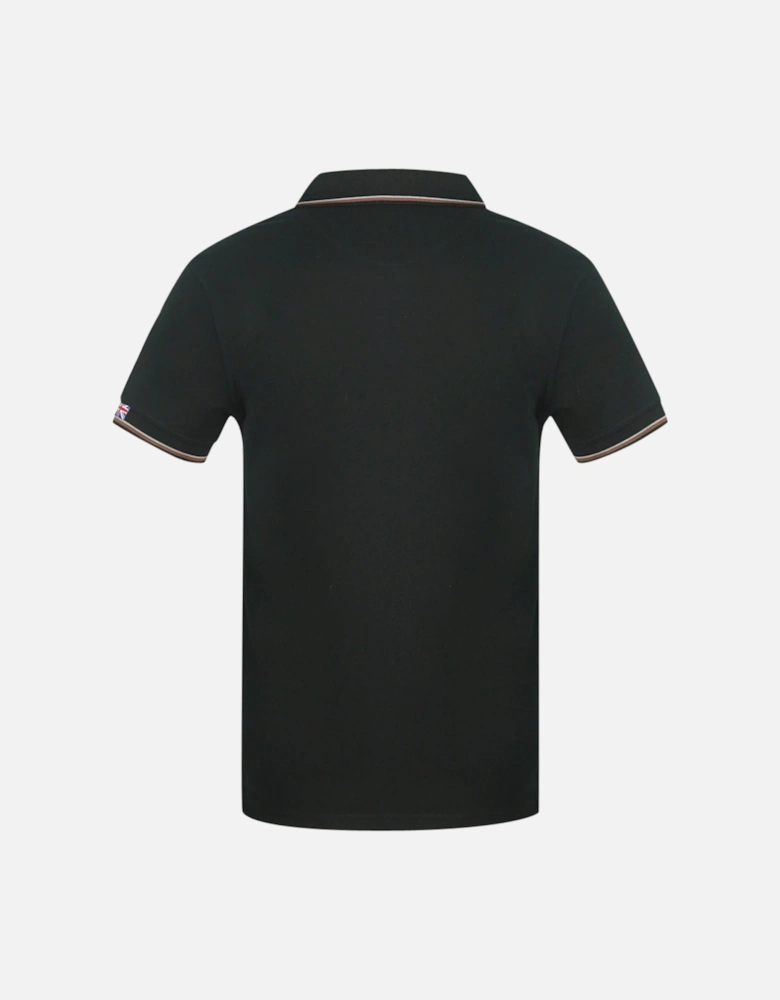 Brand Logo Black Polo Shirt