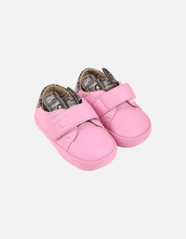 Baby Girls Teddy & FF Print Sneakers