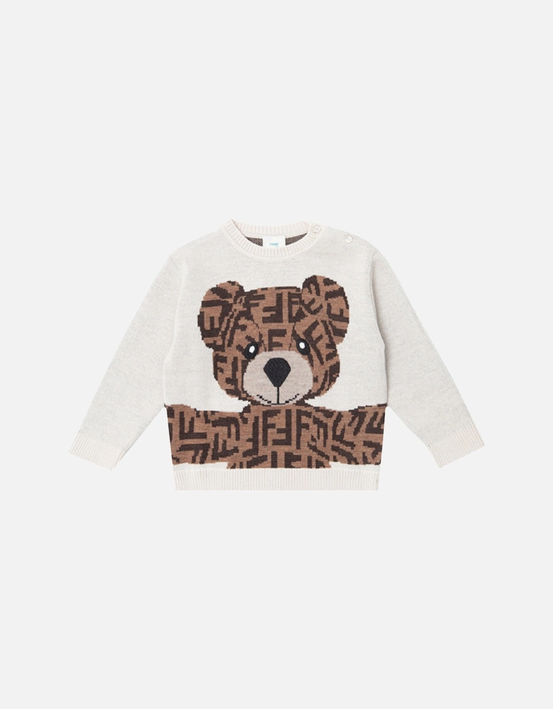 Baby Unisex Teddy Bear Sweater Beige, 4 of 3