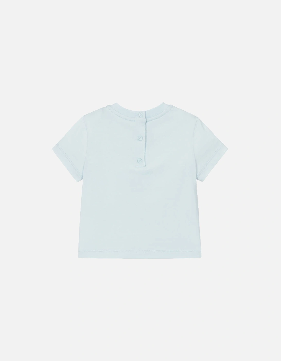 Baby Unisex Logo Print T-shirt Light Blue