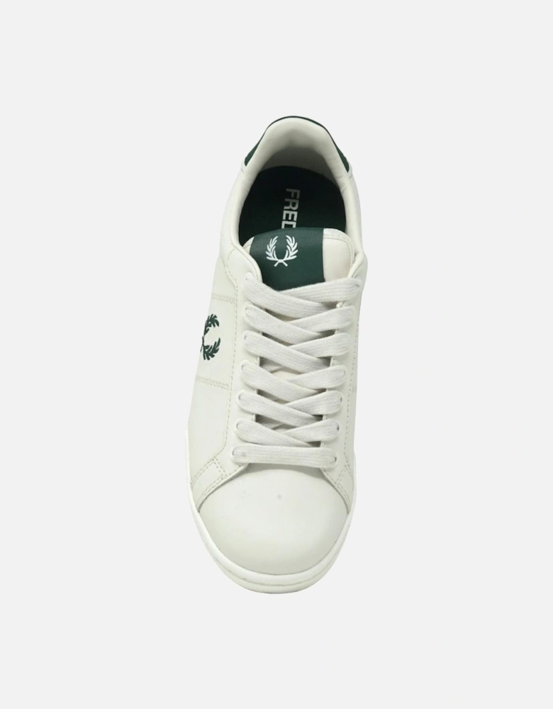B6202 254 B722 White Leather Trainers