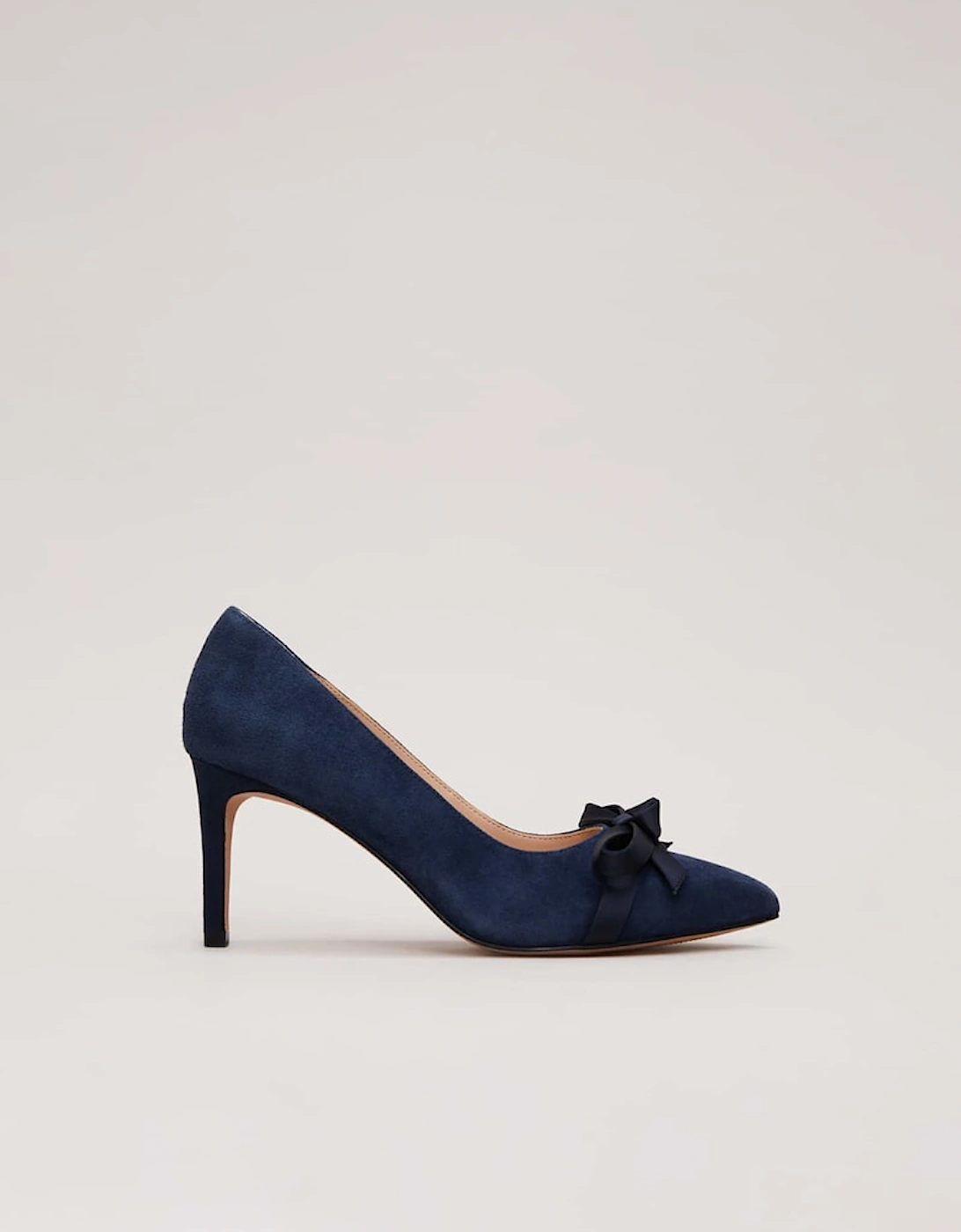 Suede Bow Front Court Shoe, 9 of 8