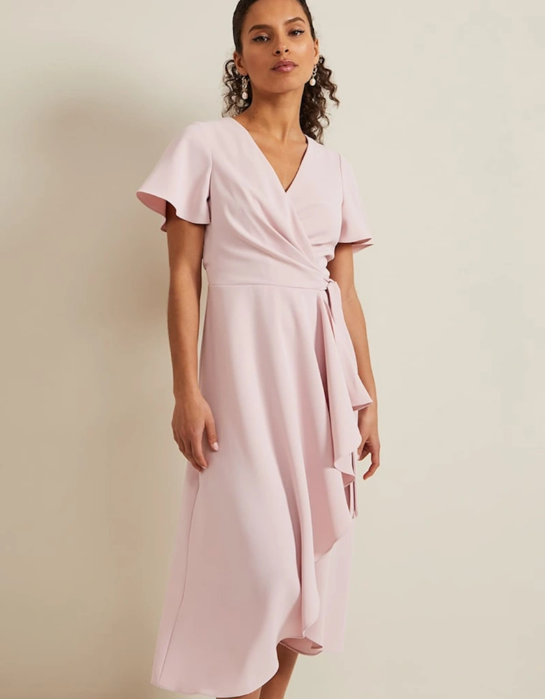 Petite Julissa Frill Wrap Dress