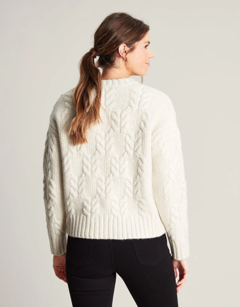 Womens Pippa Cable Knit Long Sleeve Jumper