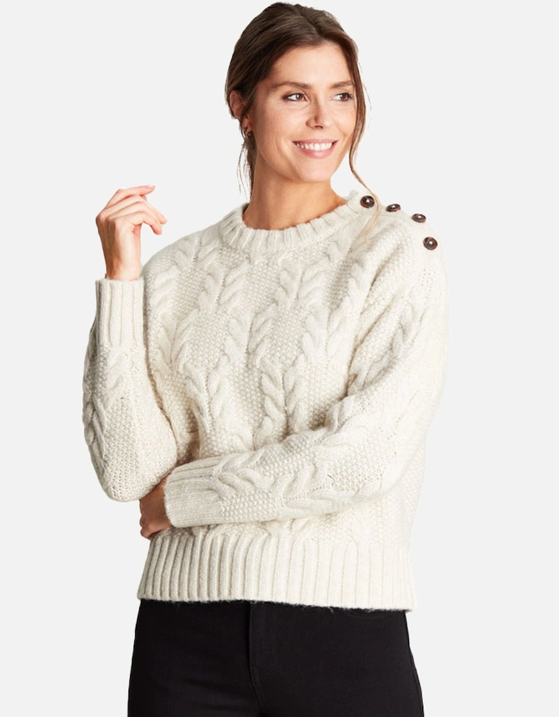 Womens Pippa Cable Knit Long Sleeve Jumper, 7 of 6