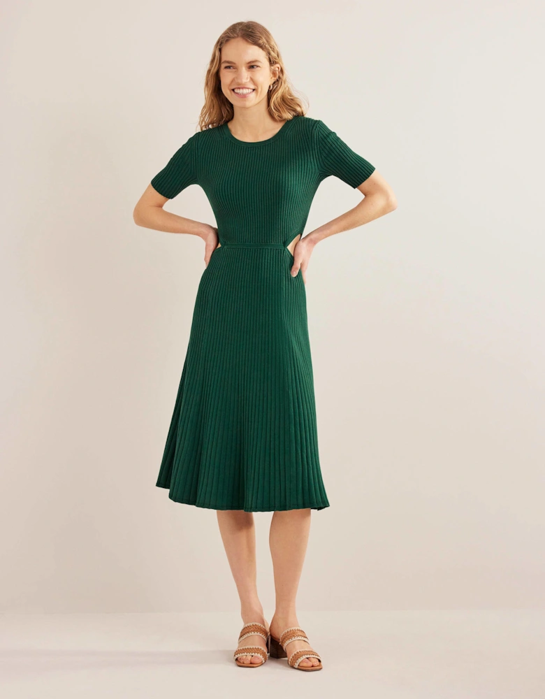 Cut Out Knitted Midi Dress