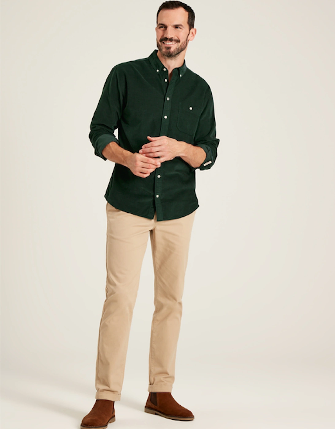 Men's Miller Classic Fit Cord Shirt Green