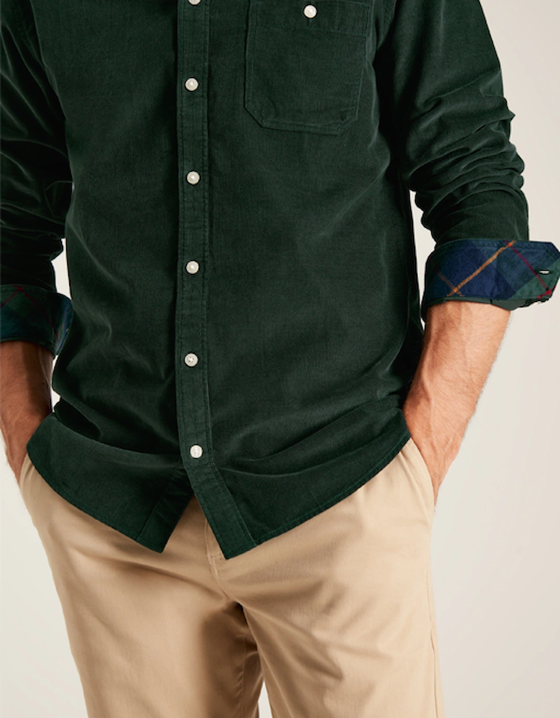 Men's Miller Classic Fit Cord Shirt Green