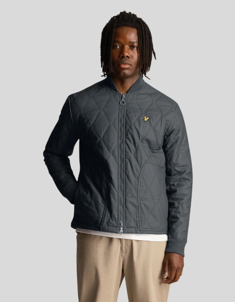 Lyle & Scott Branded Navy Blue Short Lightweight Jacket