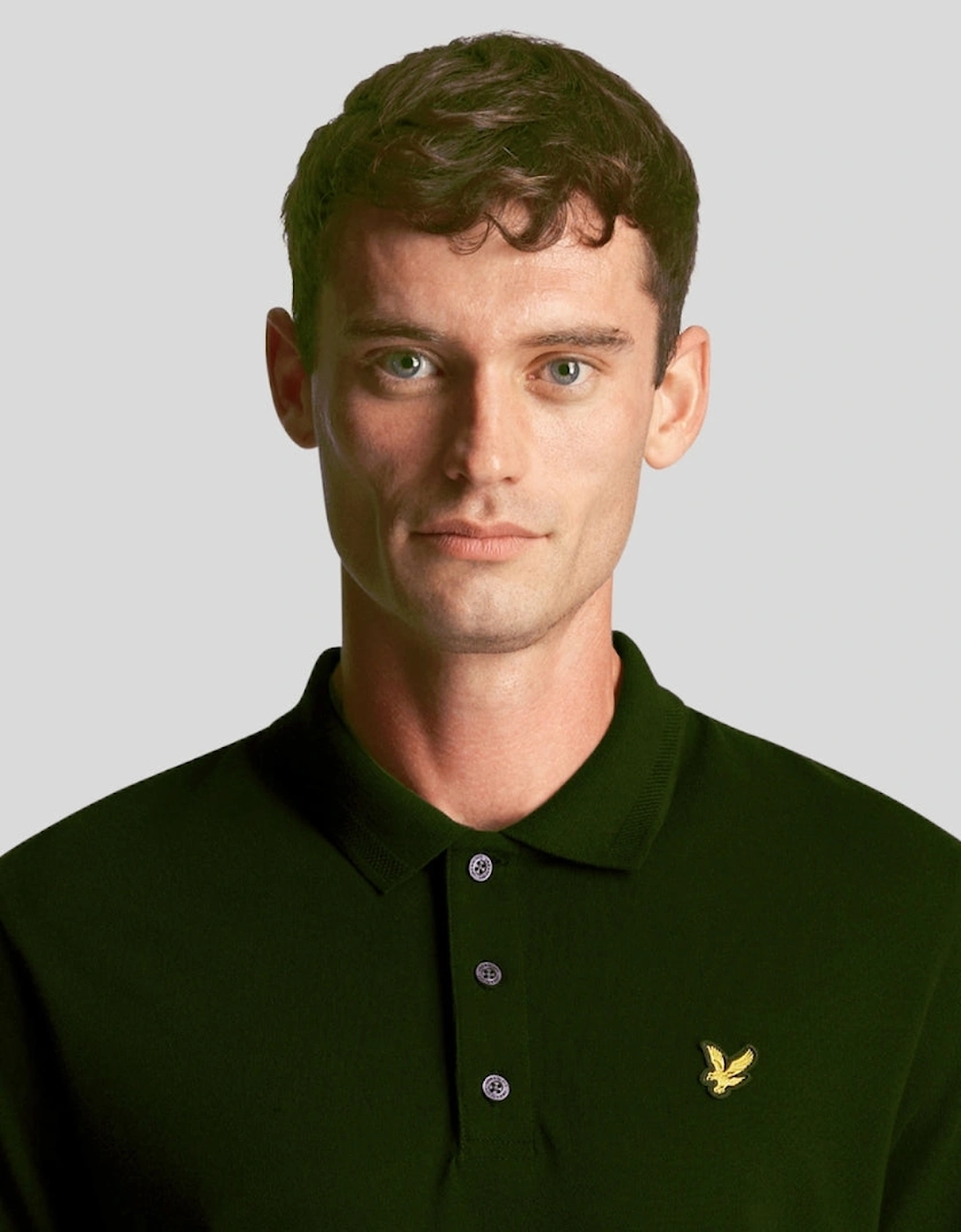 Lyle & Scott Textured Tipped Wilton Green Polo Shirt
