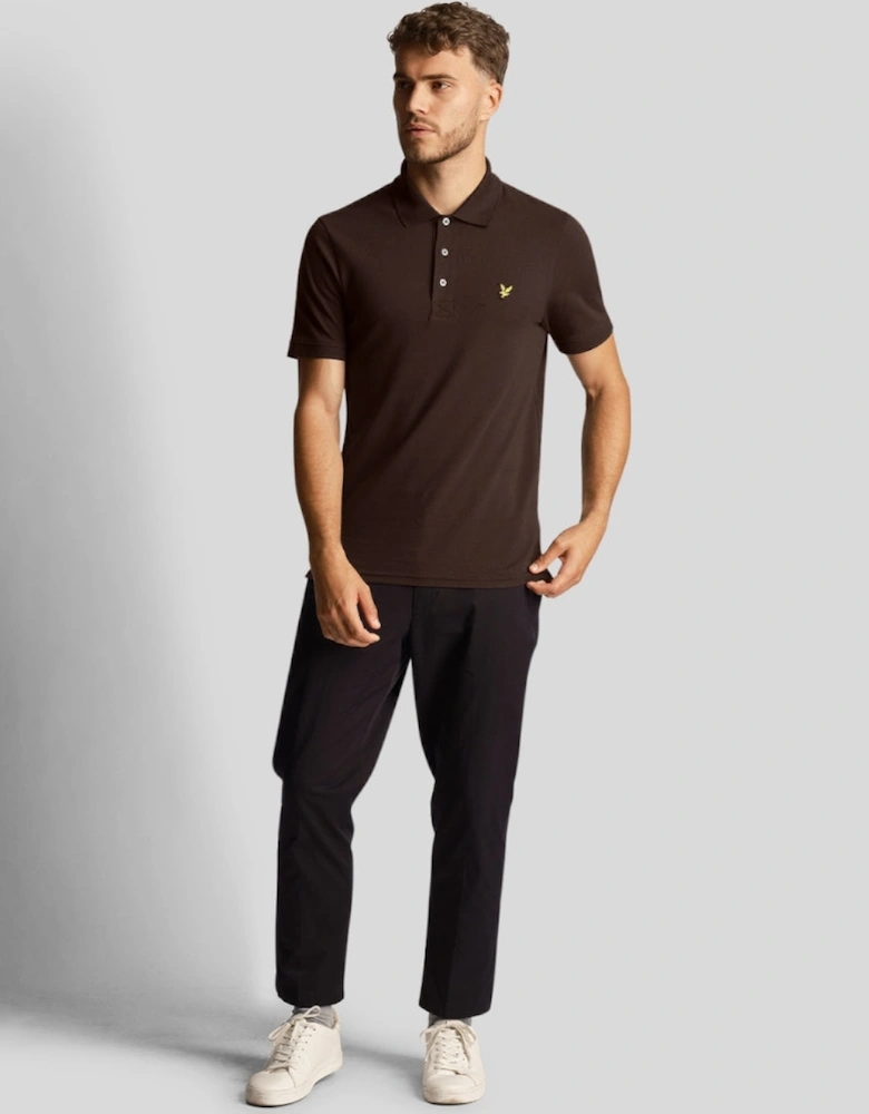 Lyle & Scott Branded Chest Logo Sediment Polo Shirt