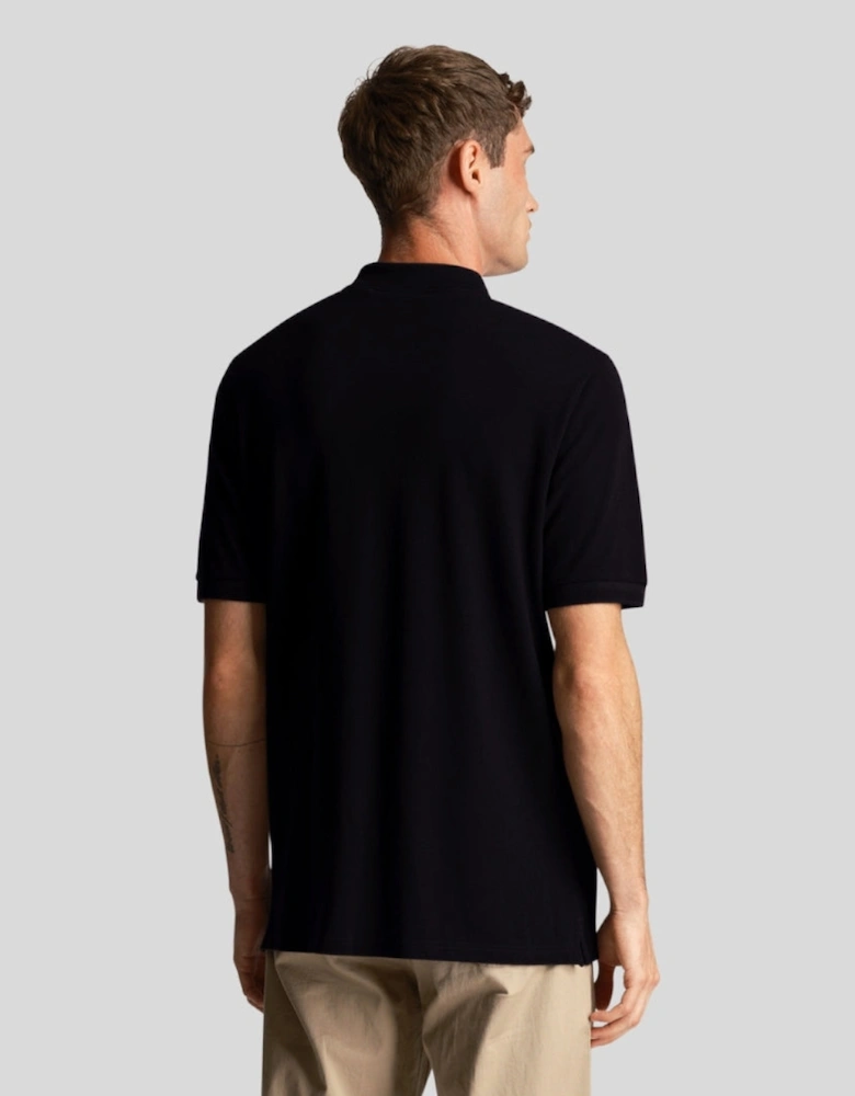Lyle & Scott Textured Tipped Black Polo Shirt