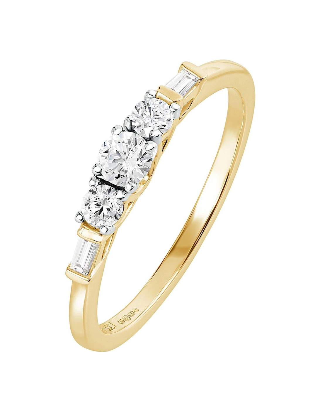 9ct Yellow Gold 0.33ct Natural Diamond Five-Stone Ring, 2 of 1