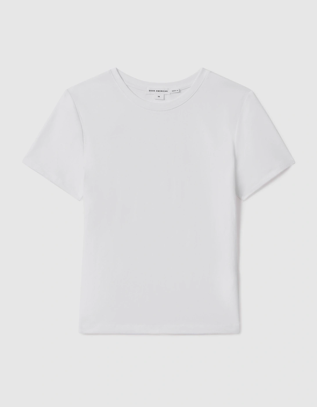 Good American Cropped Cotton Crew Neck T-Shirt, 2 of 1