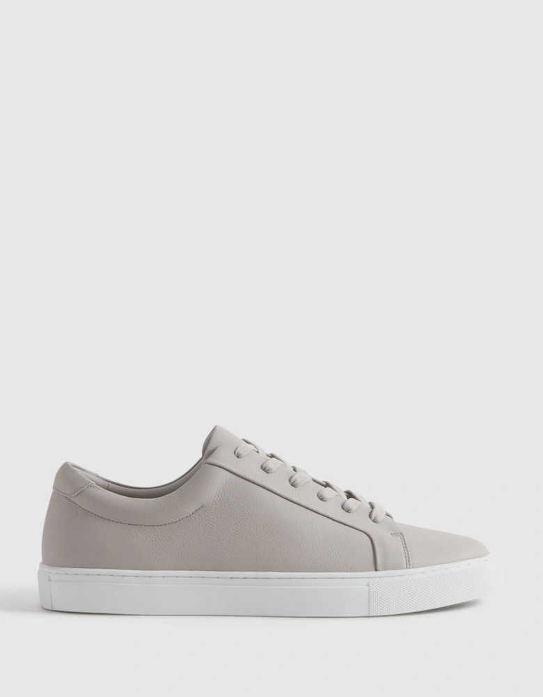 Grained Leather Trainers
