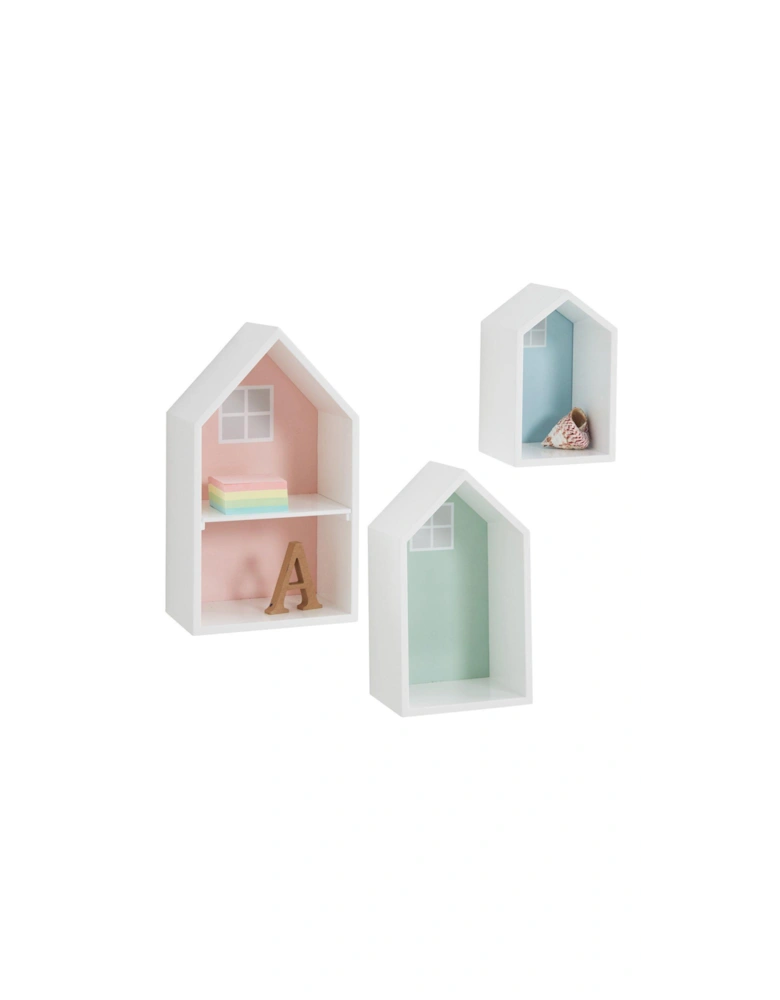 Great Little Trading Co. Set Of 3 Townhouse Wall Shelves