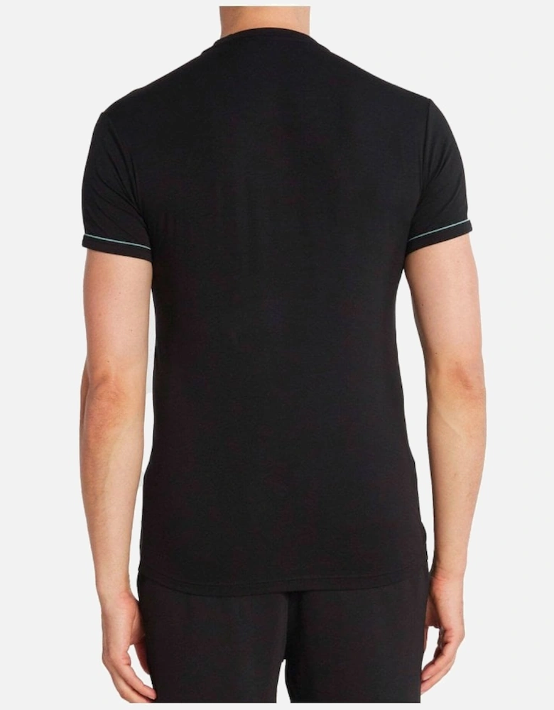 Black Stretch Cotton T-shirt Black