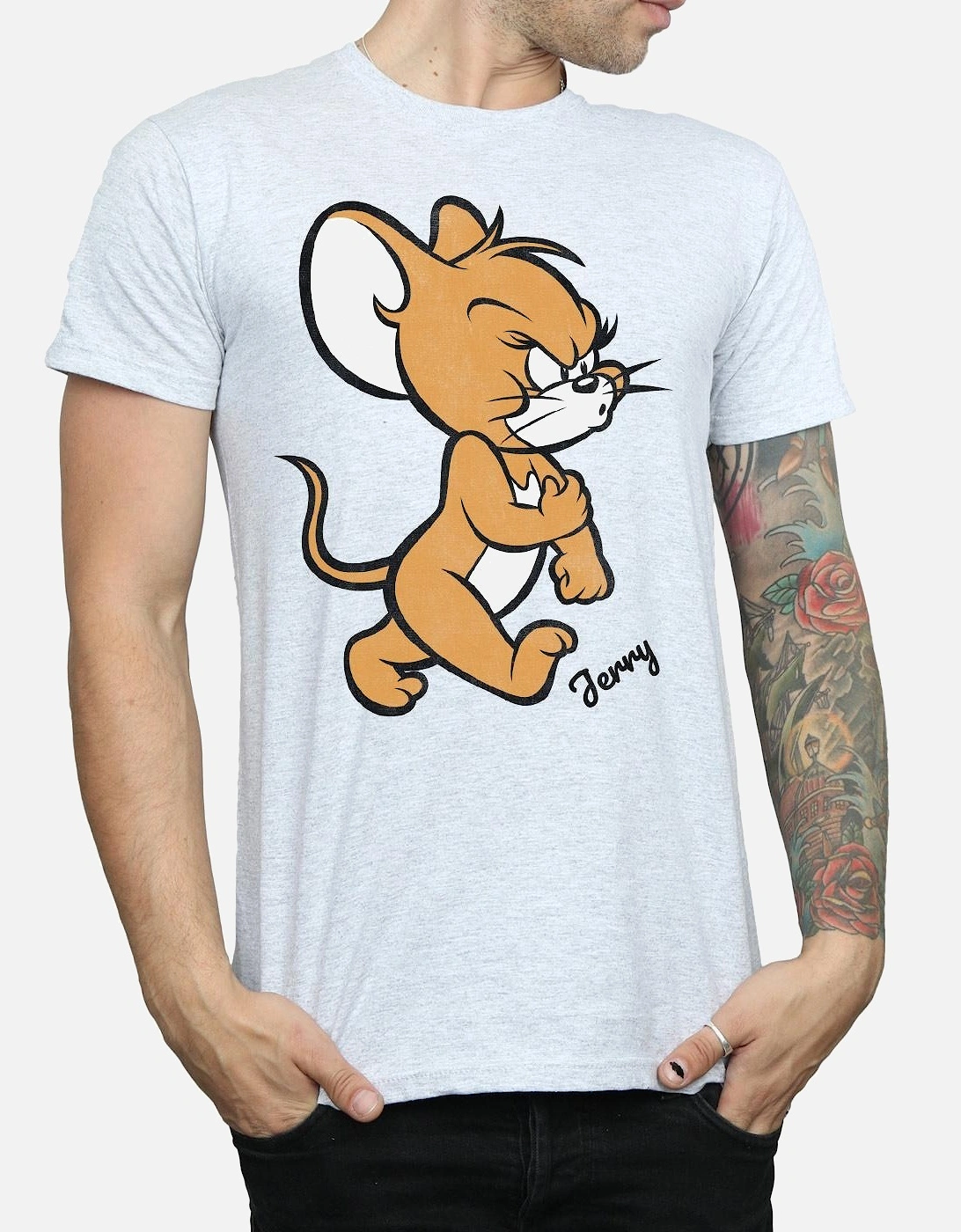 Tom and Jerry Mens Angry Mouse T-Shirt