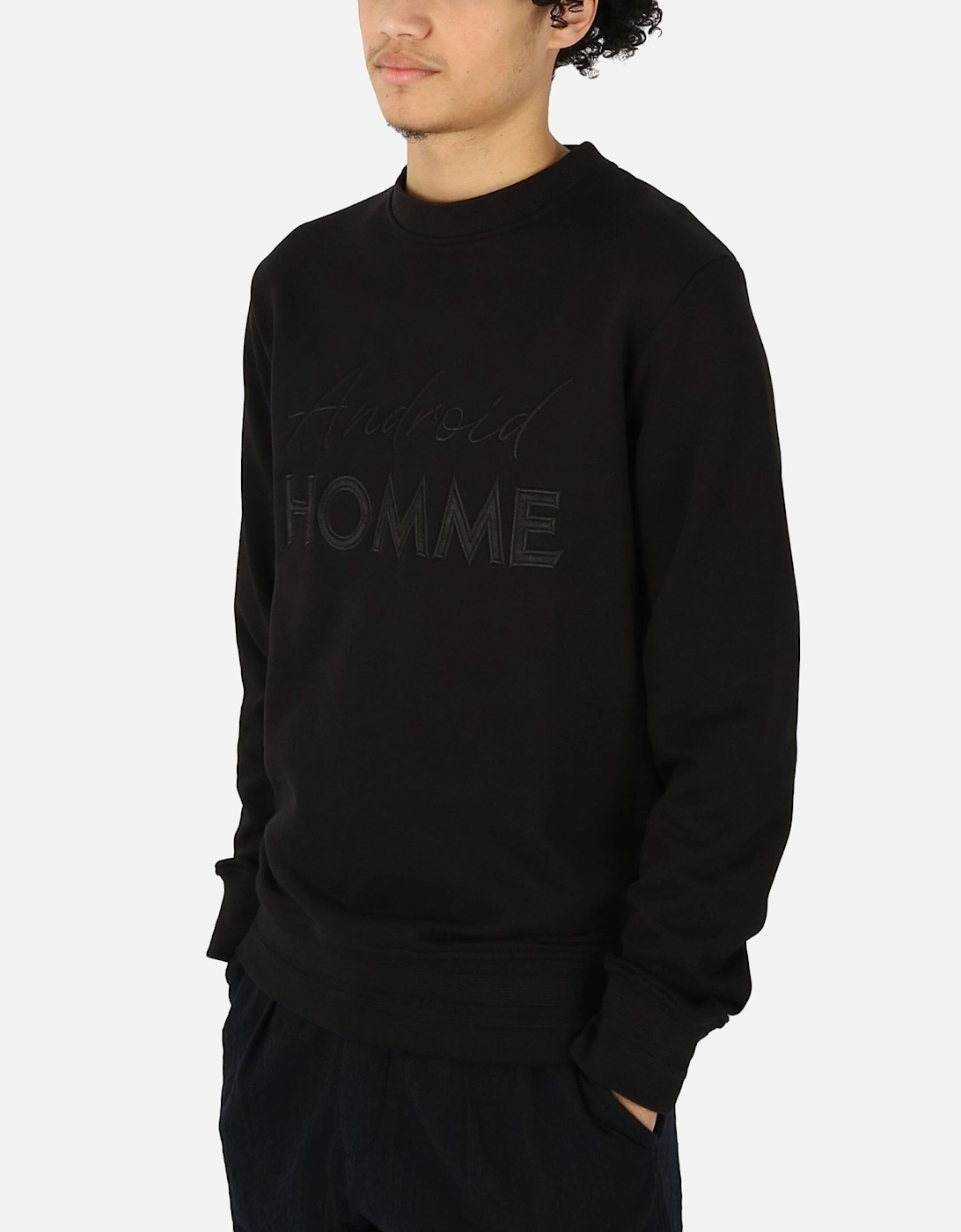 Embroidered Logo Black Sweatshirt