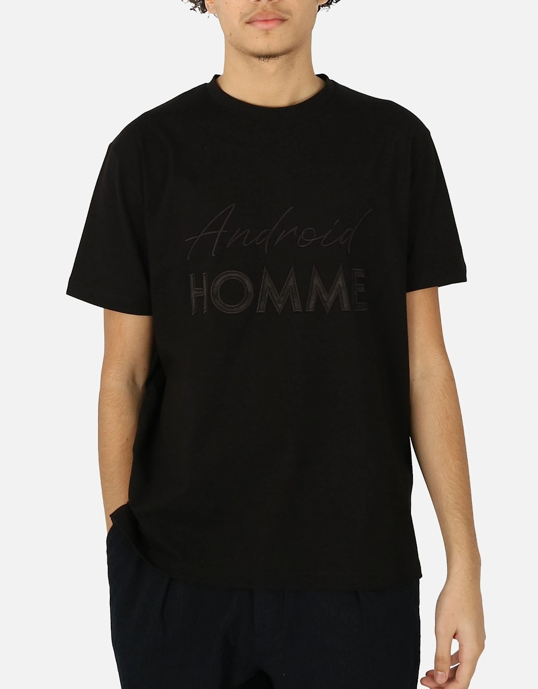 Embroidered Large Logo Black Tee, 5 of 4