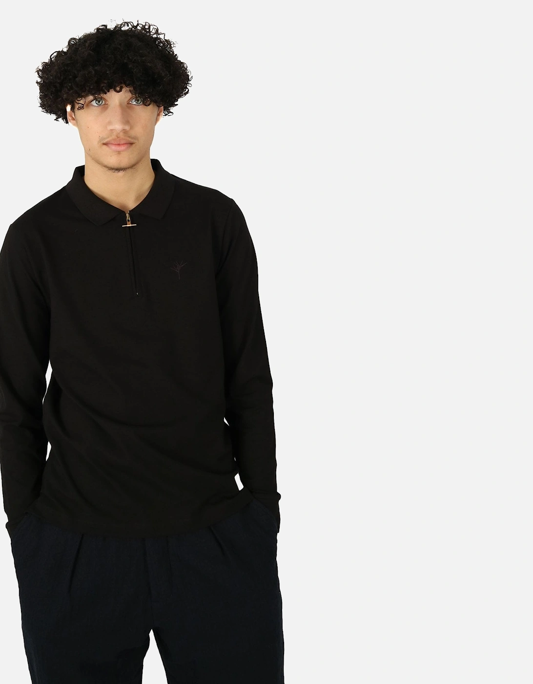 Embroidered LS Black Polo, 5 of 4