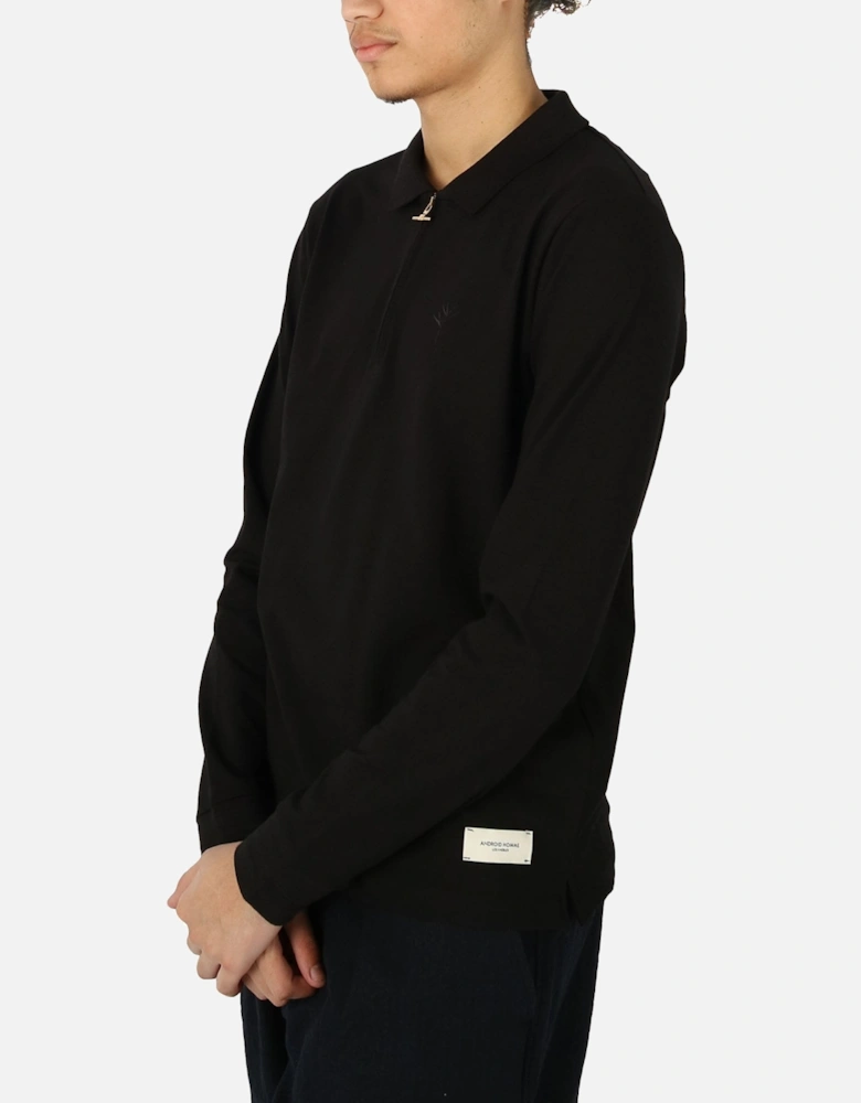 Embroidered LS Black Polo
