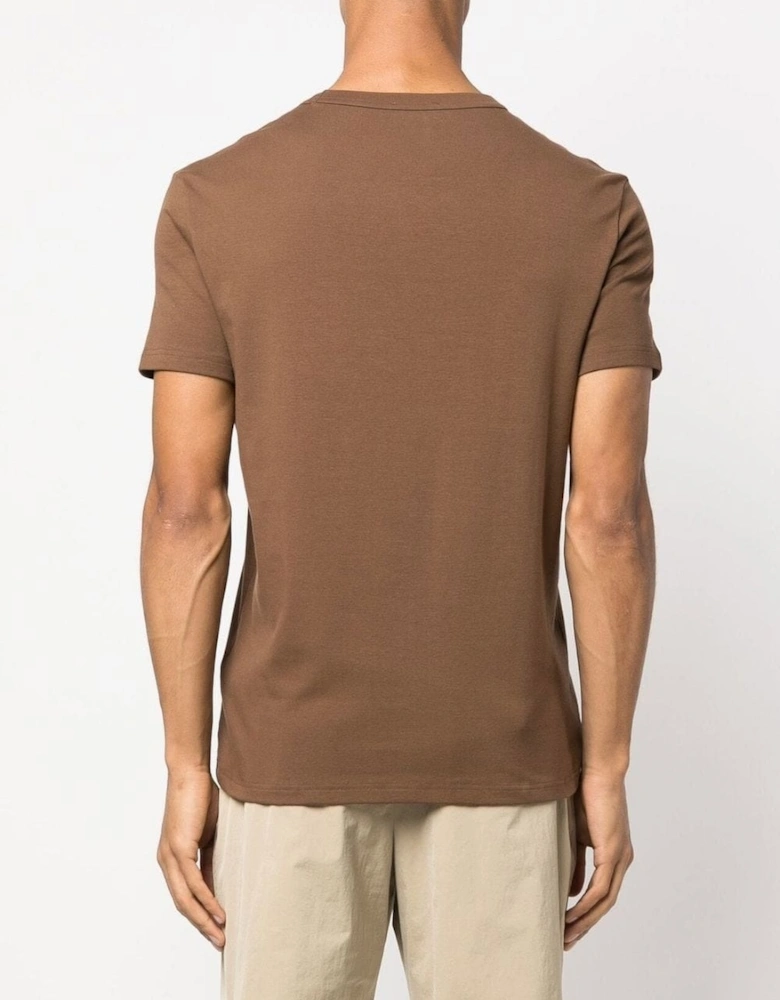 Cotton Stretch T-shirt Brown