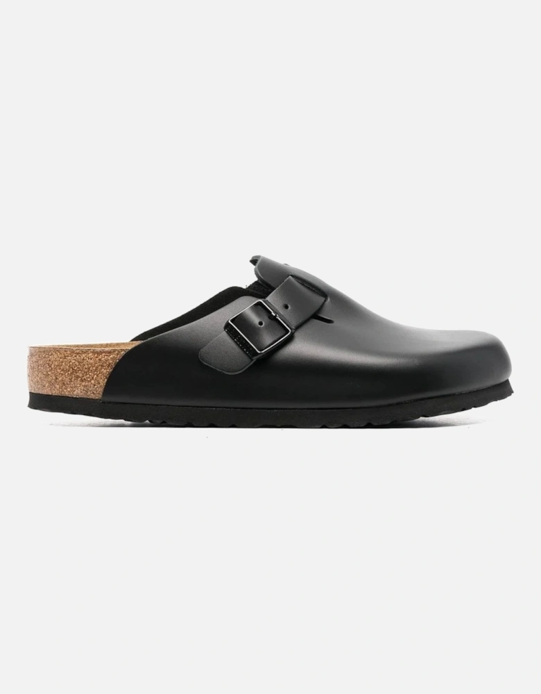 Boston Leather Mules Black