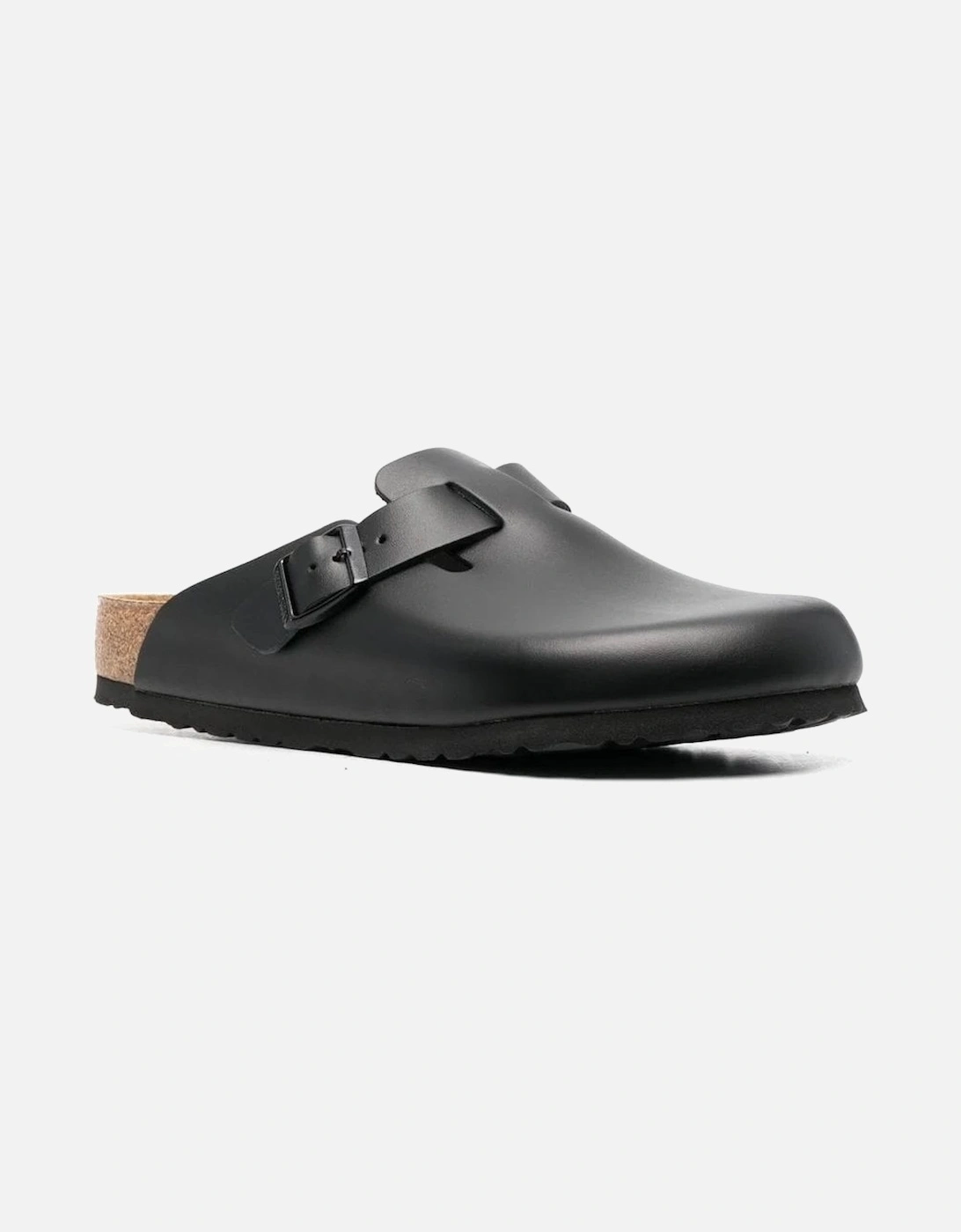 Boston Leather Mules Black