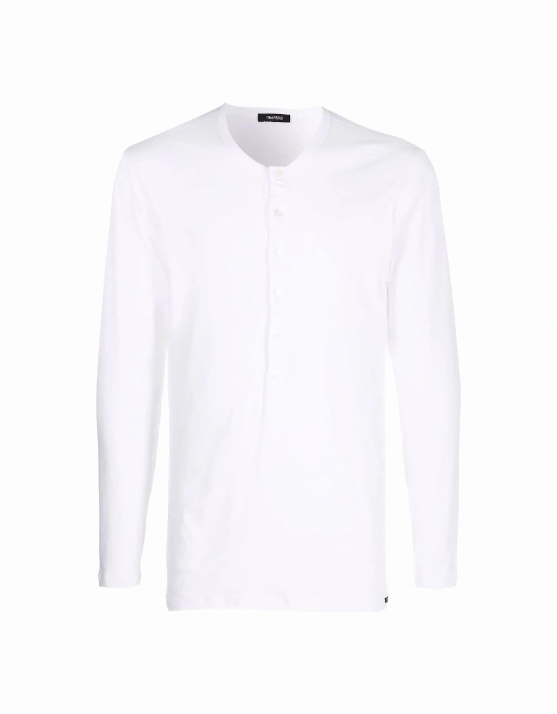 Cotton Stretch Henley White, 6 of 5