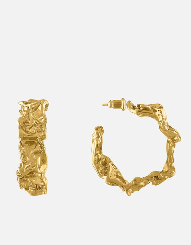 The Natural Hoop 18 Karat Gold Plated Earrings