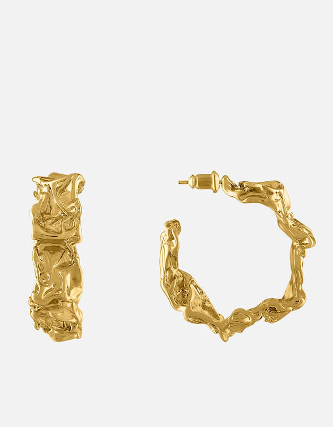 The Natural Hoop 18 Karat Gold Plated Earrings, 2 of 1