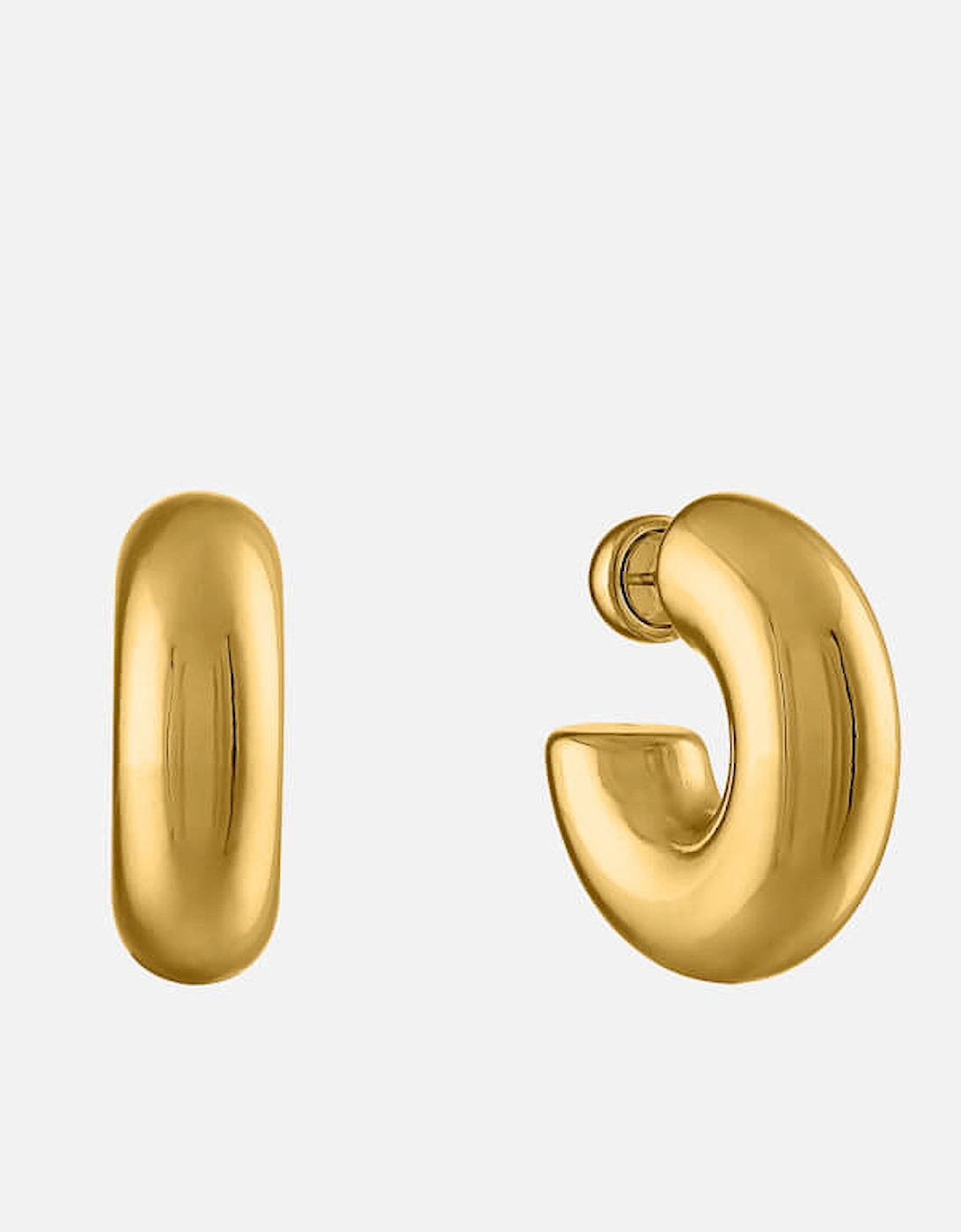The Chubby 18 Karat Gold-Plated Hoop Earrings, 2 of 1