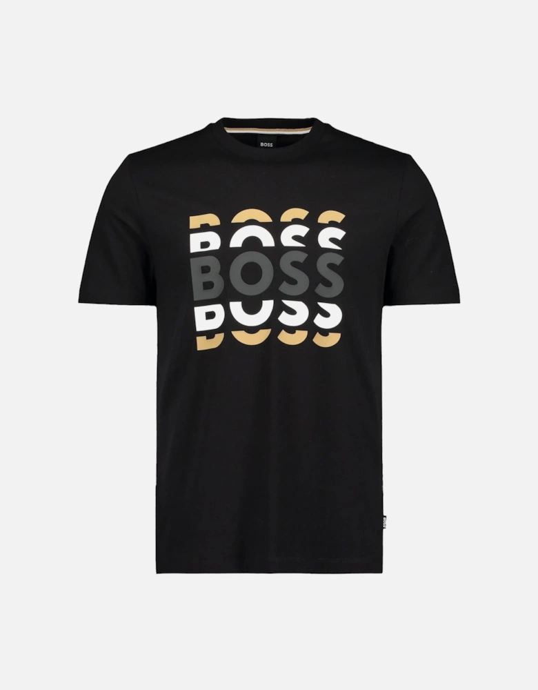 BOSS logo-print t-shirt black