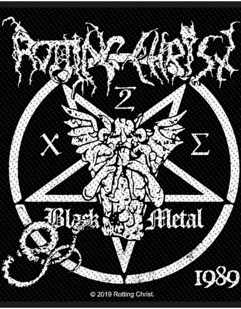 Black Metal Woven Patch