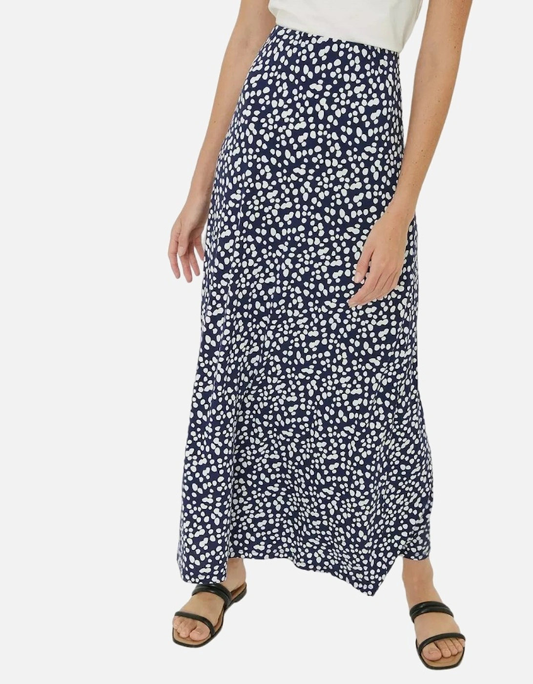 Womens/Ladies Spotted Tall Midi Skirt, 5 of 4