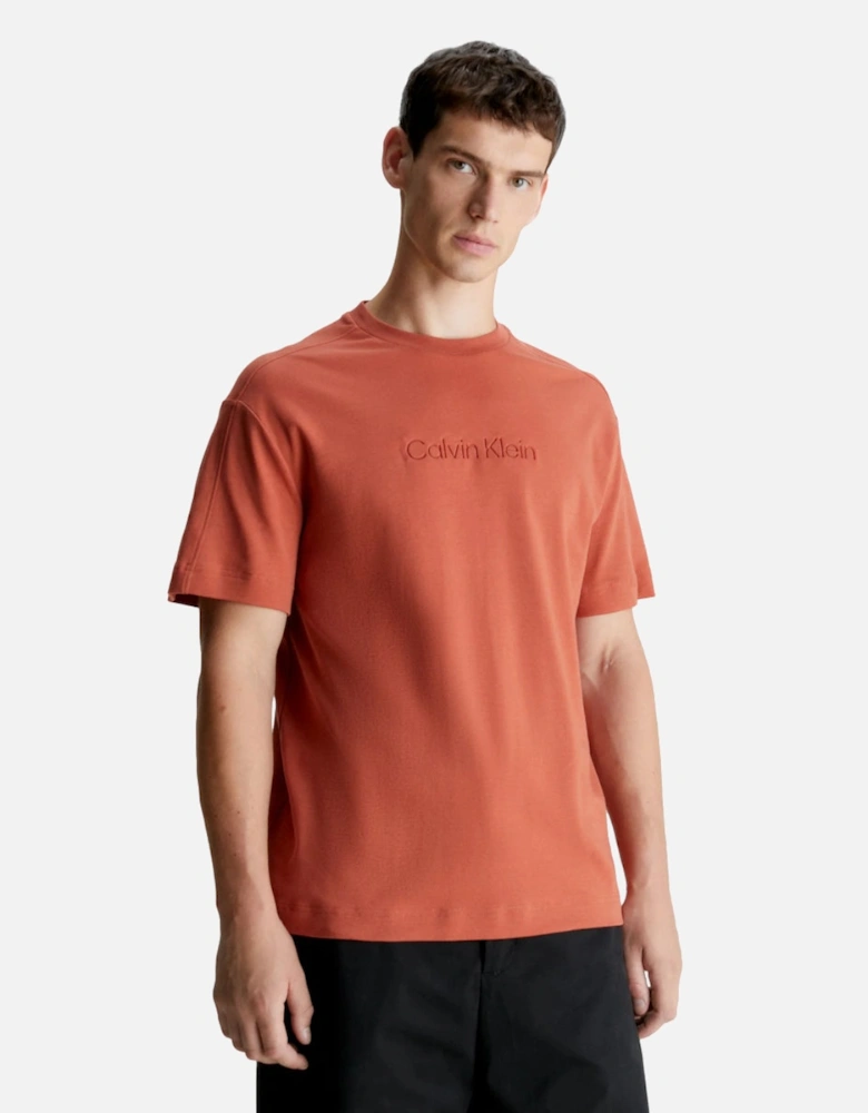 Debossed Logo T-Shirt S0B Orange