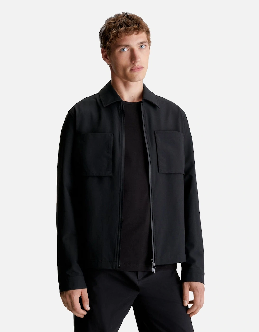 Crinkle Tech Overshirt BEH Black