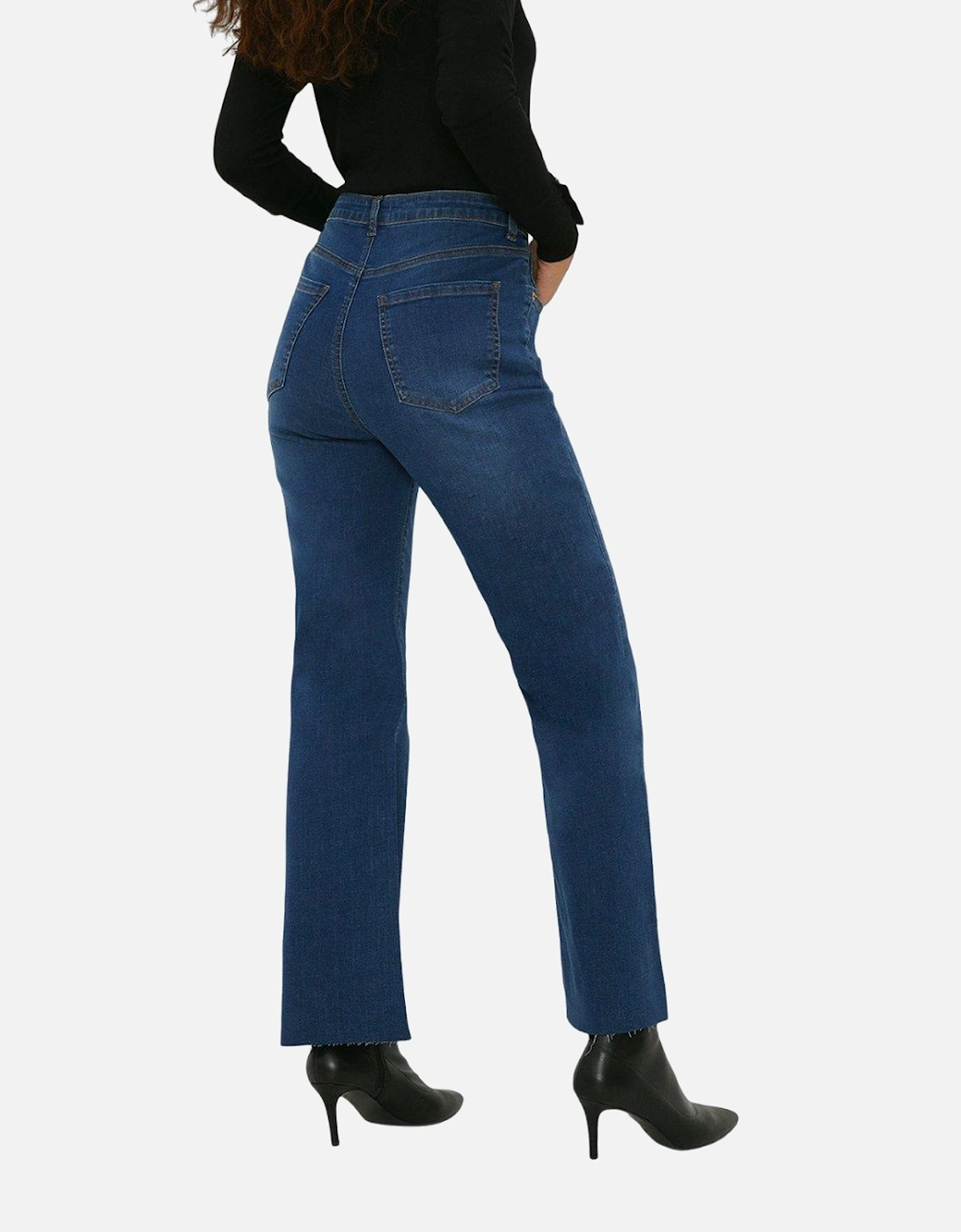 Womens/Ladies Stretch Crop Kickflare Tall Jeans