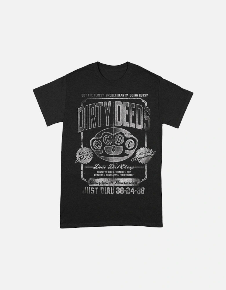 Unisex Adult Dirty Deeds Done Cheap Just Dial T-Shirt