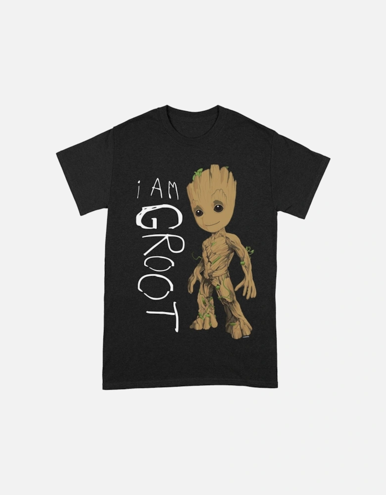 Unisex Adult I Am Groot Scribble T-Shirt