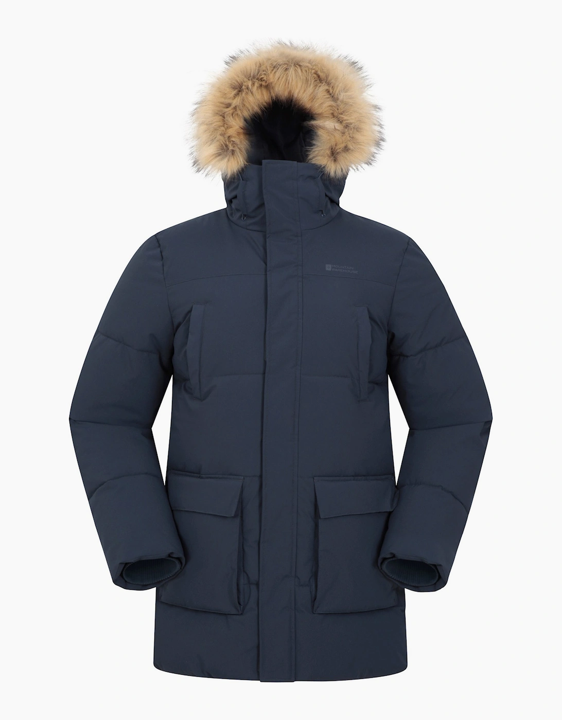 Men's Mountain Warehouse Mens Fern Water Resistant Padded Parka - Navy - Size: 38/Regular