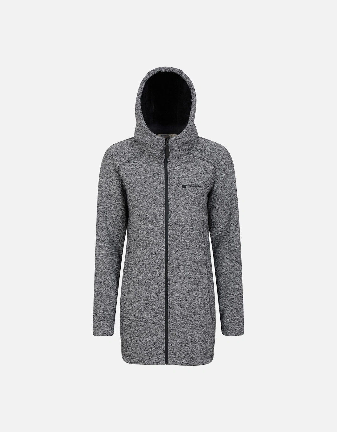 Mountain Warehouse Women's Black / Mallaig Longline Fleece Jacket - Size 6