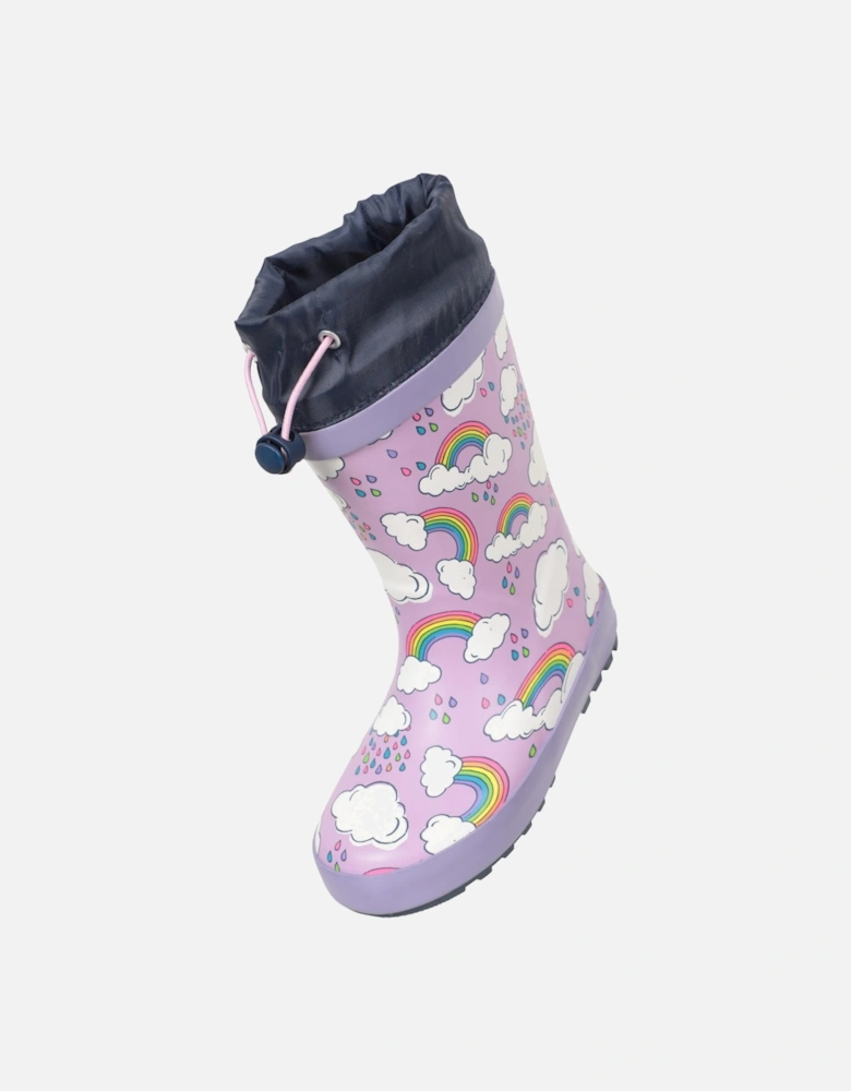 Childrens/Kids II Rainbow Winter Wellington Boots