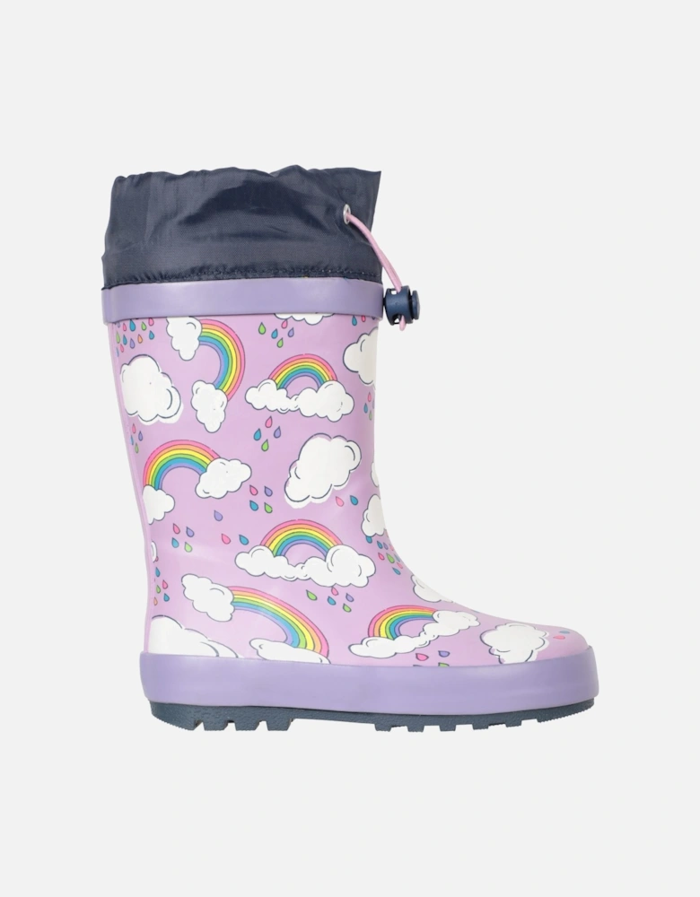 Childrens/Kids II Rainbow Winter Wellington Boots