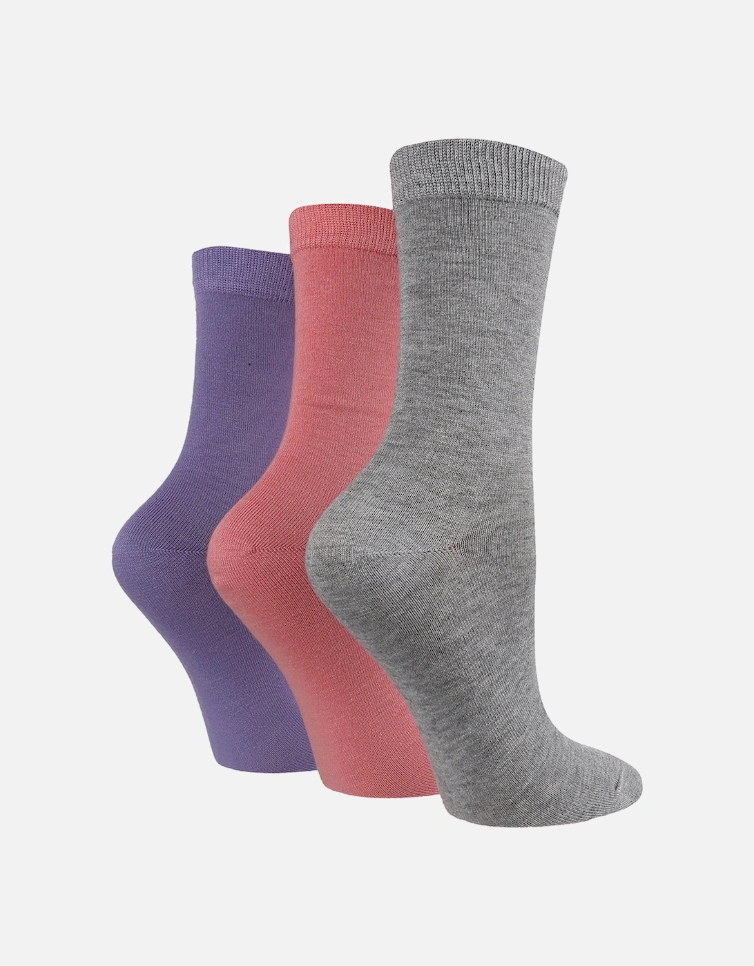 3 PAIR SOCKSHOP LADIES BAMBOO PLAIN SOCKS, 2 of 1