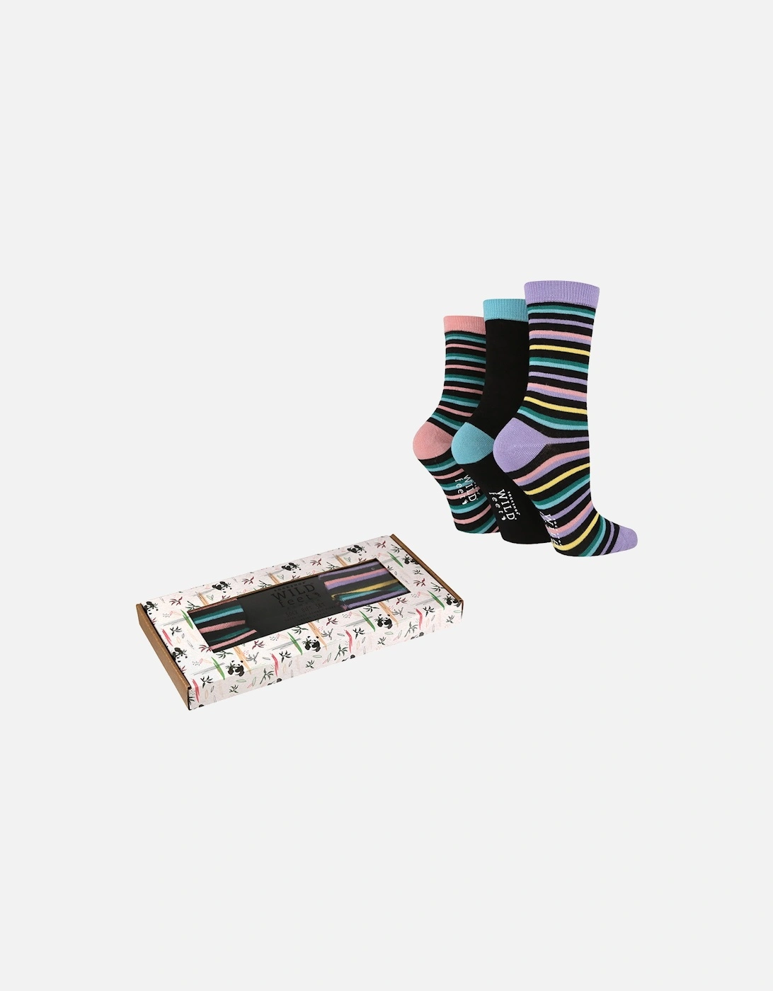 3 PAIR SOCKSHOP LADIES BAMBOO SOCKS - CRAFT PANDA GIFT BOX, 2 of 1