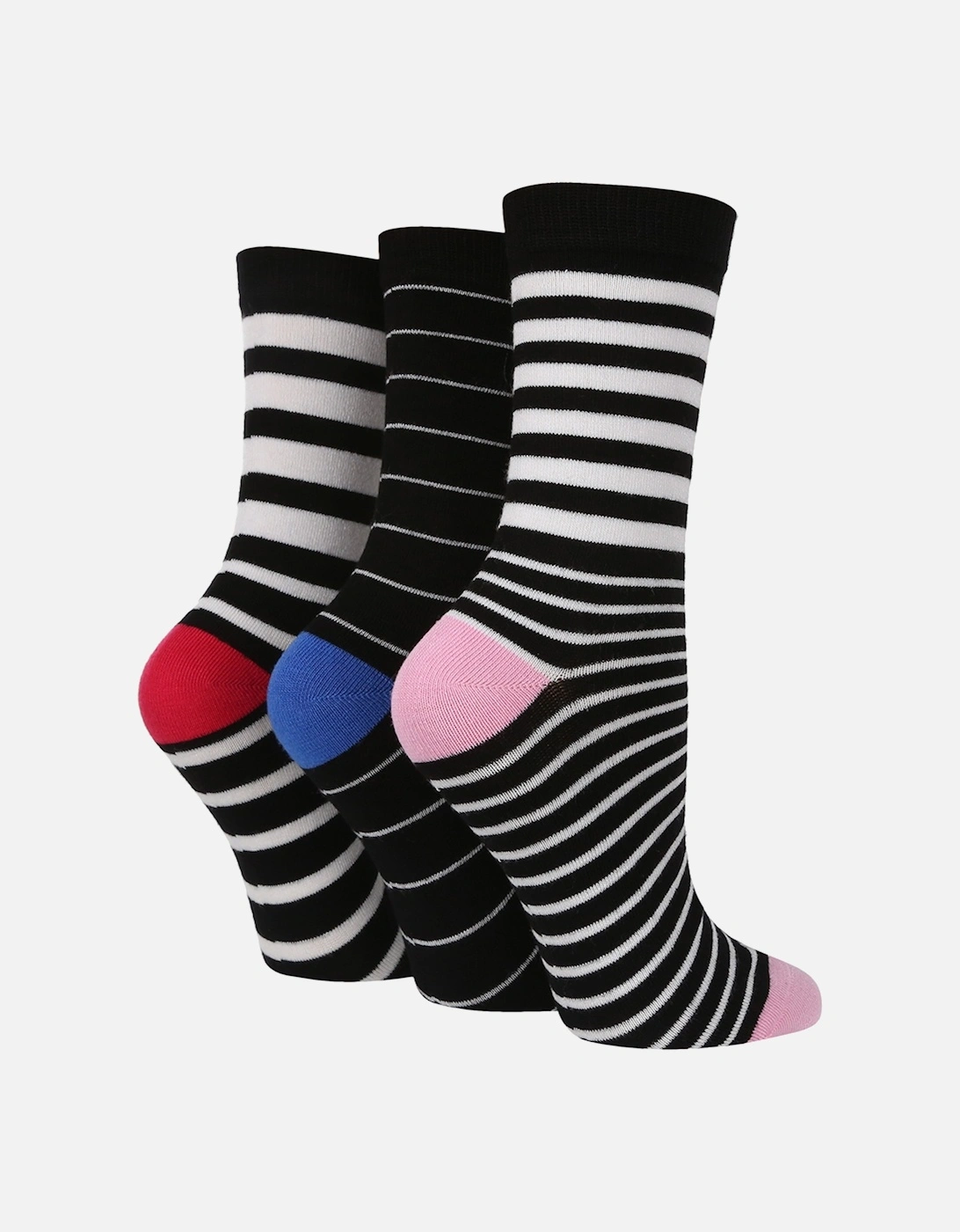 3 PAIR SOCKSHOP LADIES BAMBOO STRIPED SOCKS, 2 of 1