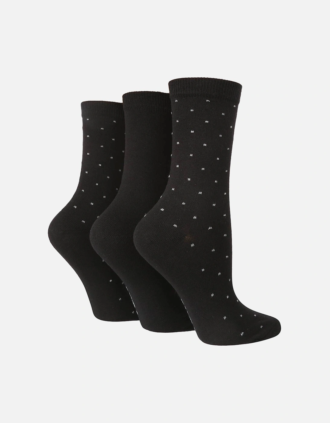 3 PAIR 100% RECYCLED LADIES PIN DOT SOCKS, 2 of 1