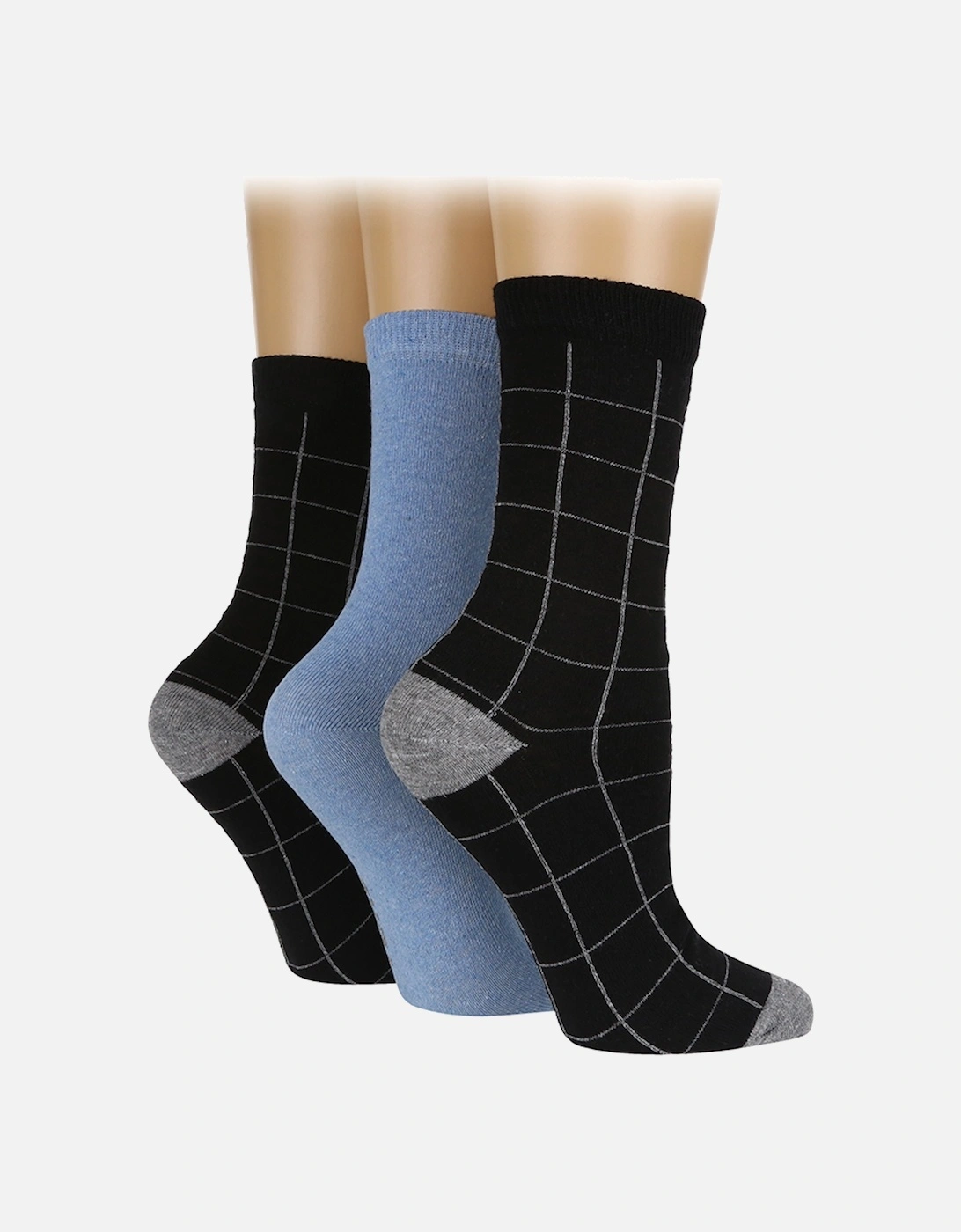 3 PAIR 100% RECYCLED LADIES GRID SOCKS, 2 of 1